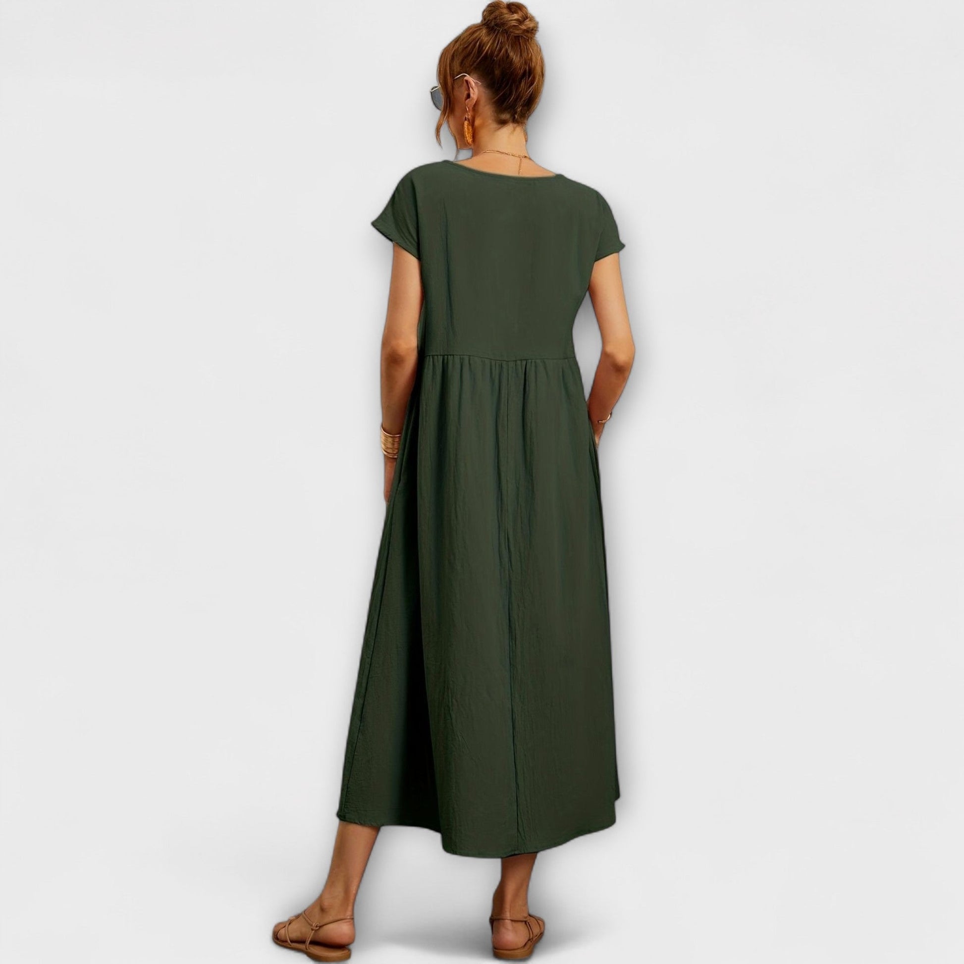 Robe Élégante à Encolure Ronde sans Manches pour Femmes - Marie Montel