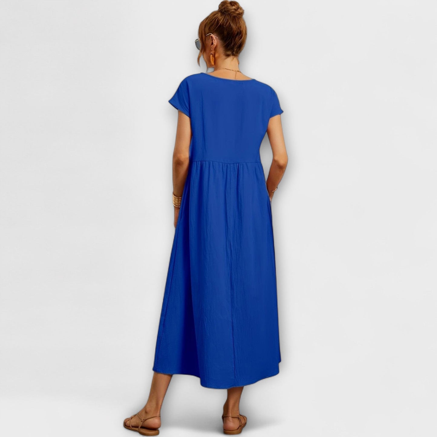 Robe Élégante à Encolure Ronde sans Manches pour Femmes - Marie Montel
