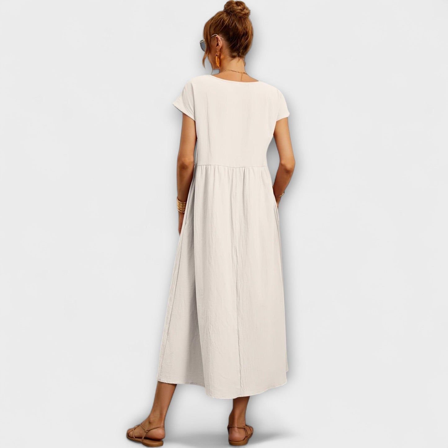Robe Élégante à Encolure Ronde sans Manches pour Femmes - Marie Montel