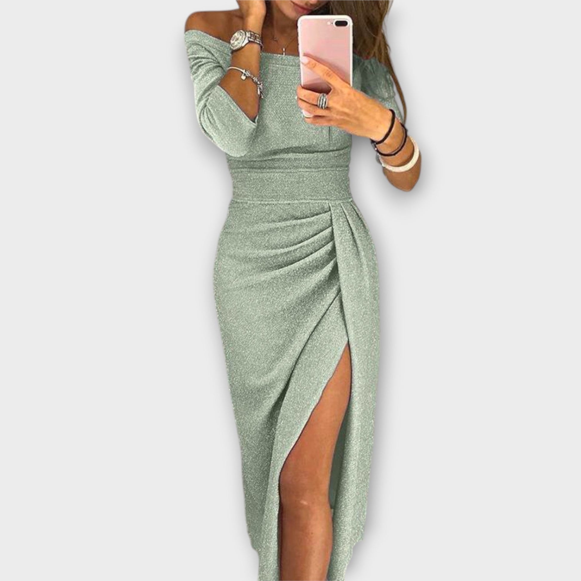 Robe Élégante à Épaules Dégagées pour Femmes - Marie Montel
