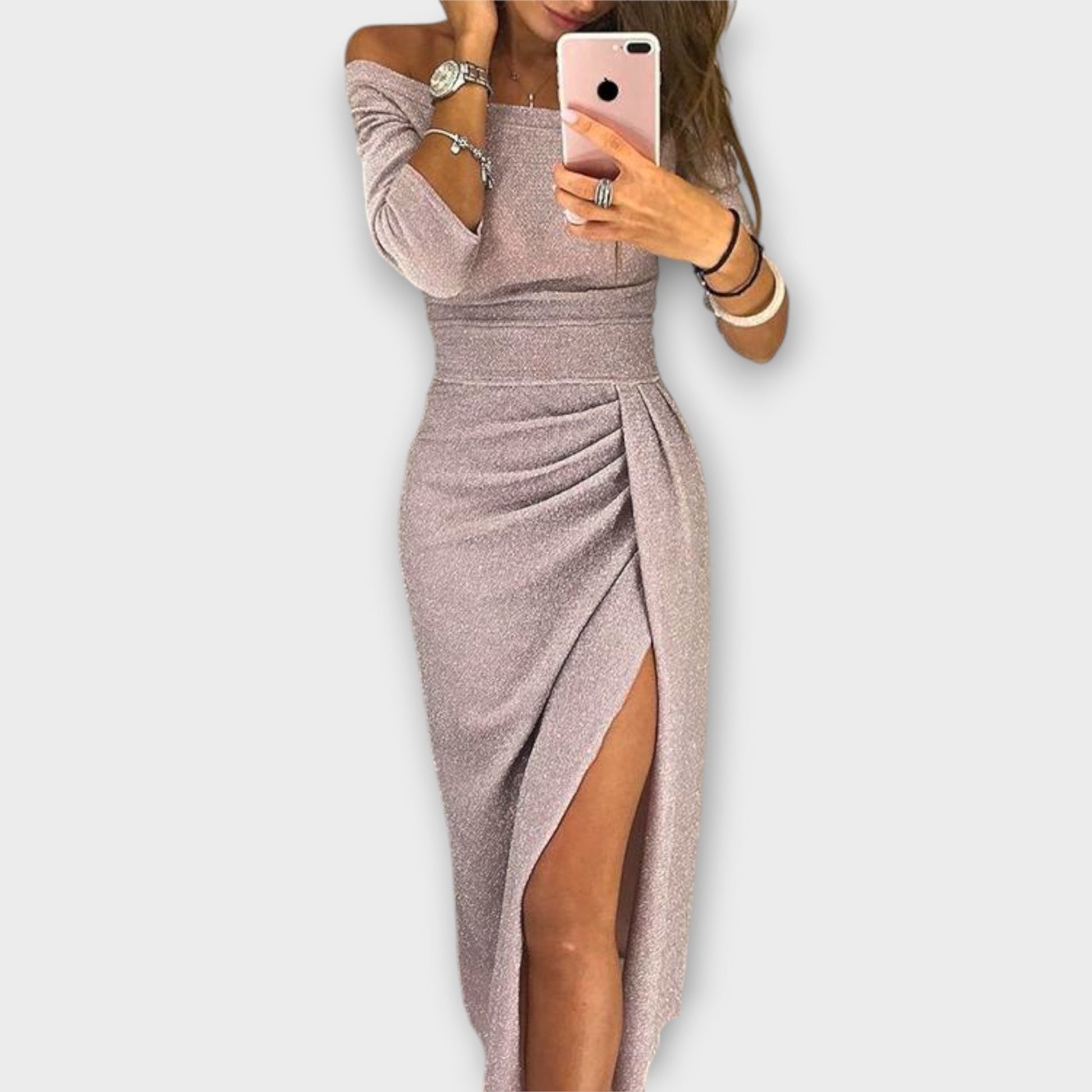 Robe Élégante à Épaules Dégagées pour Femmes - Marie Montel