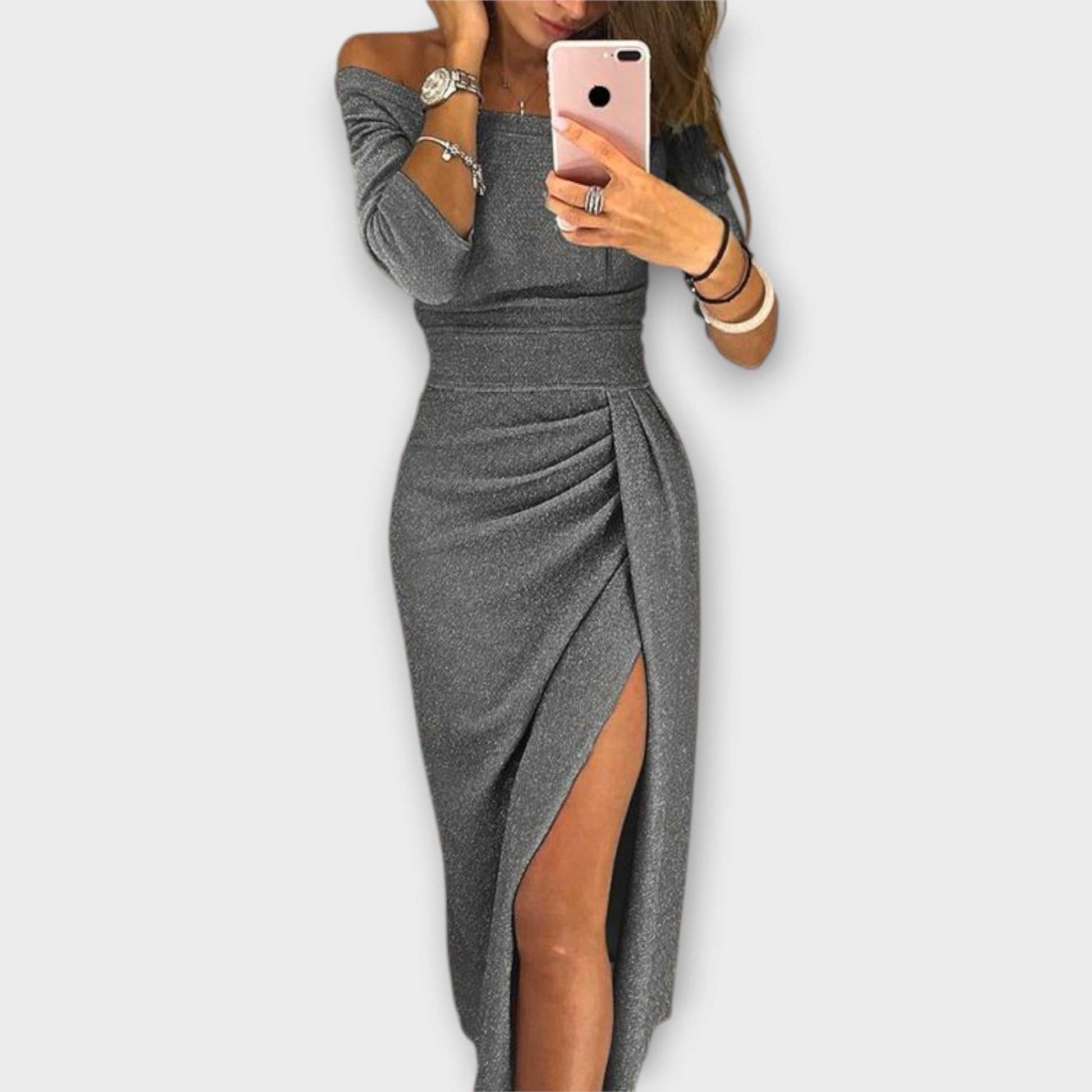 Robe Élégante à Épaules Dégagées pour Femmes - Marie Montel