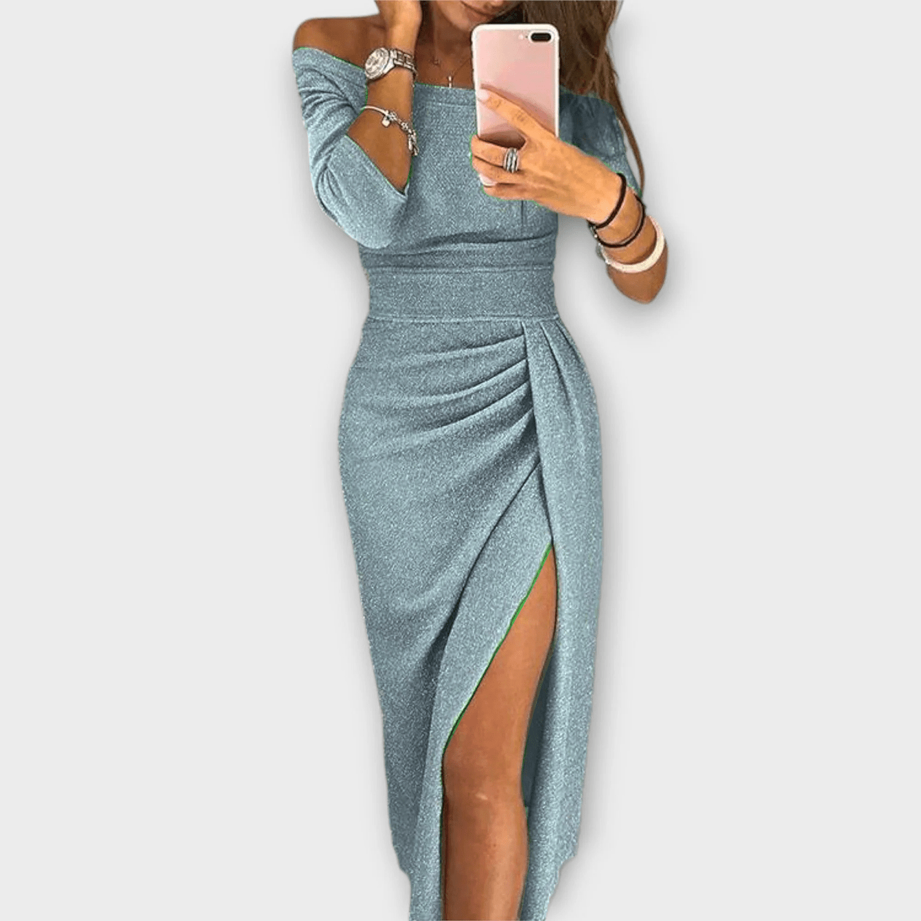 Robe Élégante à Épaules Dégagées pour Femmes - Marie Montel