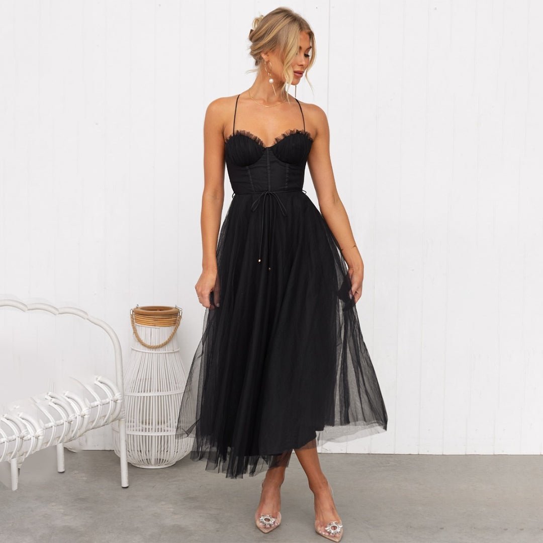 Robe Élégante à Fines Bretelles pour Femmes - Marie Montel