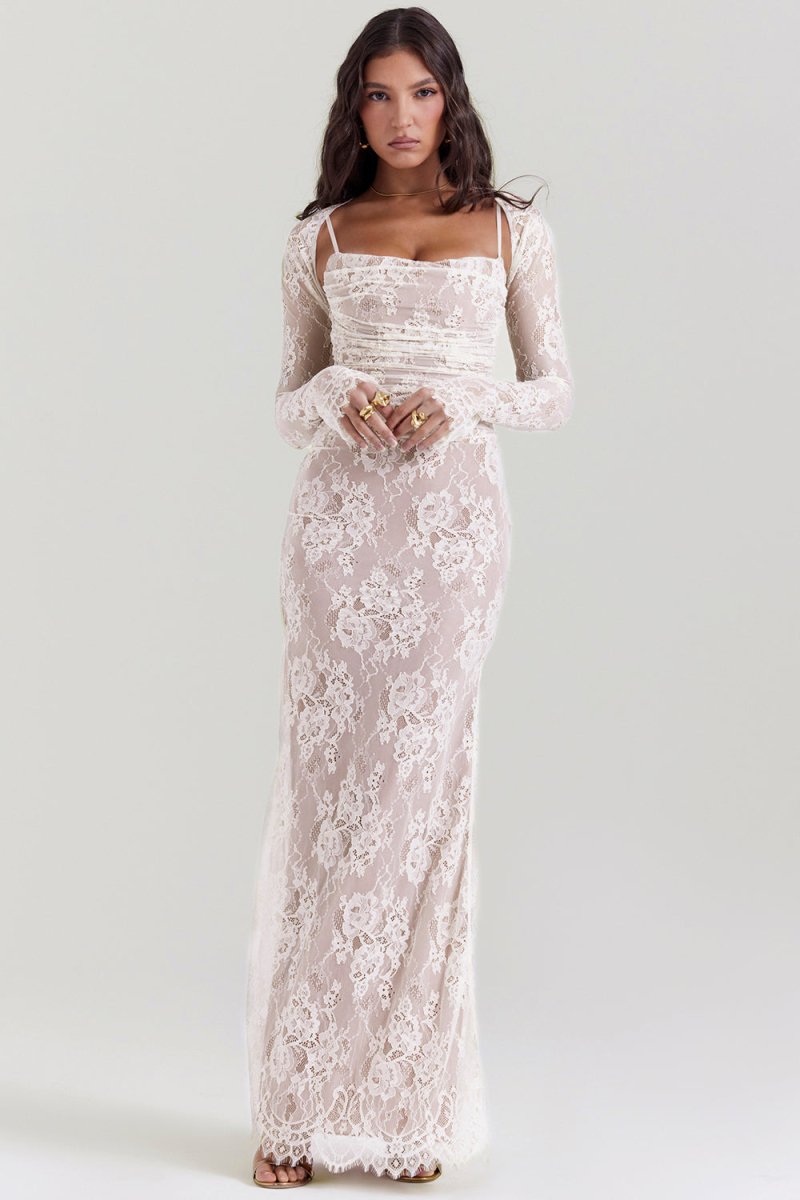 Robe Élégante à Finition en Dentelle pour Femmes - Marie Montel