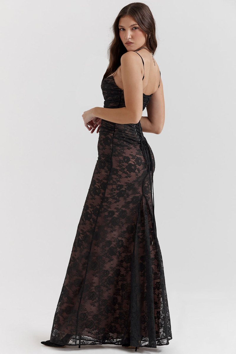 Robe Élégante à Finition en Dentelle pour Femmes - Marie Montel