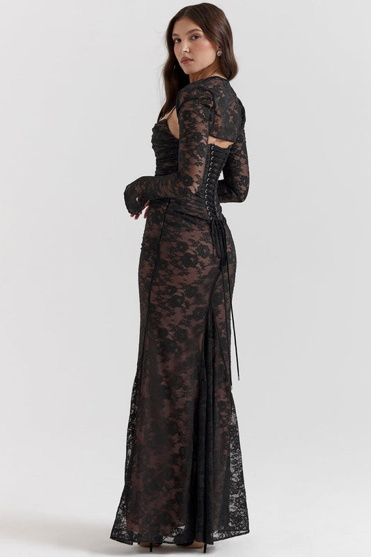 Robe Élégante à Finition en Dentelle pour Femmes - Marie Montel