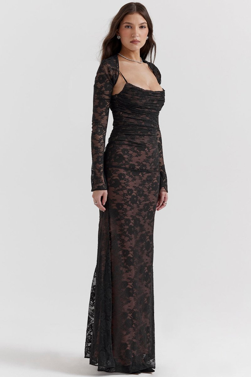 Robe Élégante à Finition en Dentelle pour Femmes - Marie Montel