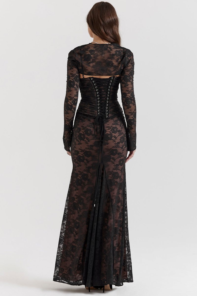 Robe Élégante à Finition en Dentelle pour Femmes - Marie Montel