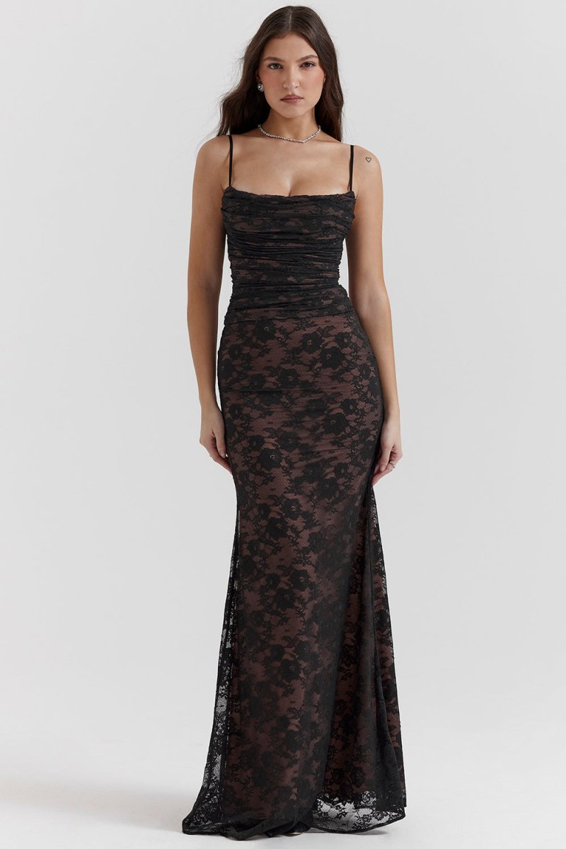 Robe Élégante à Finition en Dentelle pour Femmes - Marie Montel
