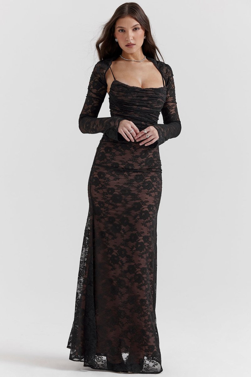 Robe Élégante à Finition en Dentelle pour Femmes - Marie Montel