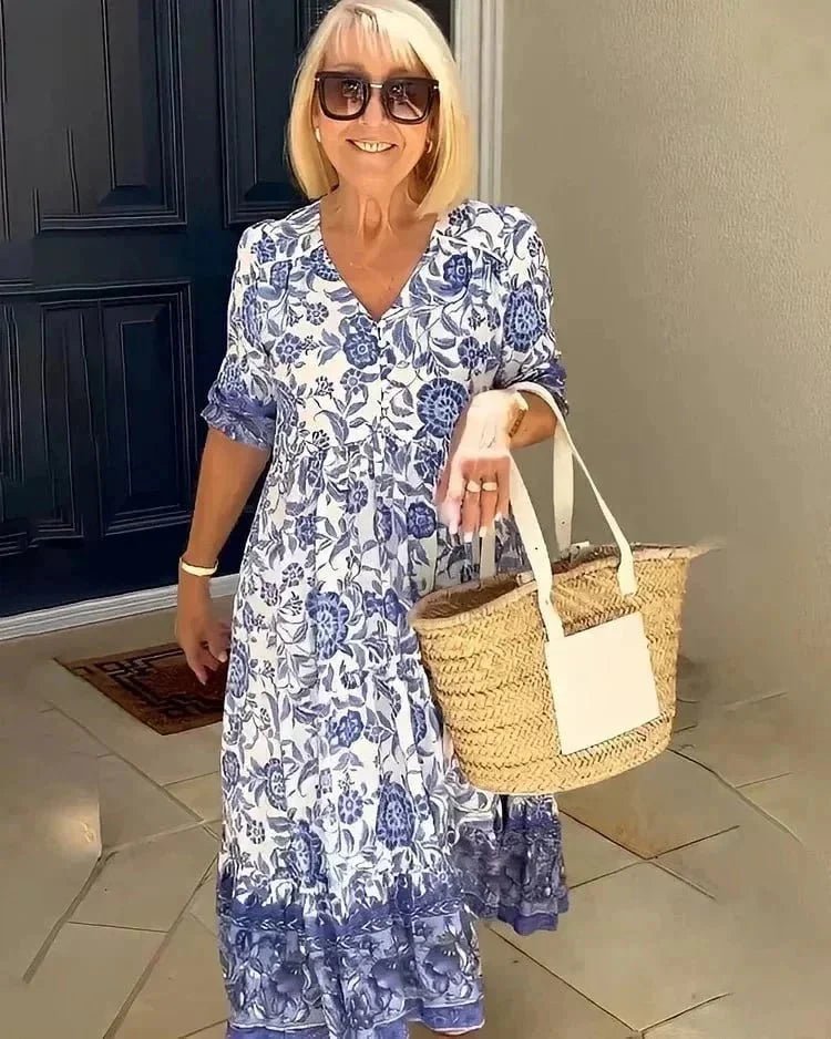 Robe Élégante à Fleurs pour Femmes - Marie Montel