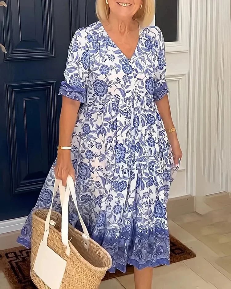 Robe Élégante à Fleurs pour Femmes - Marie Montel