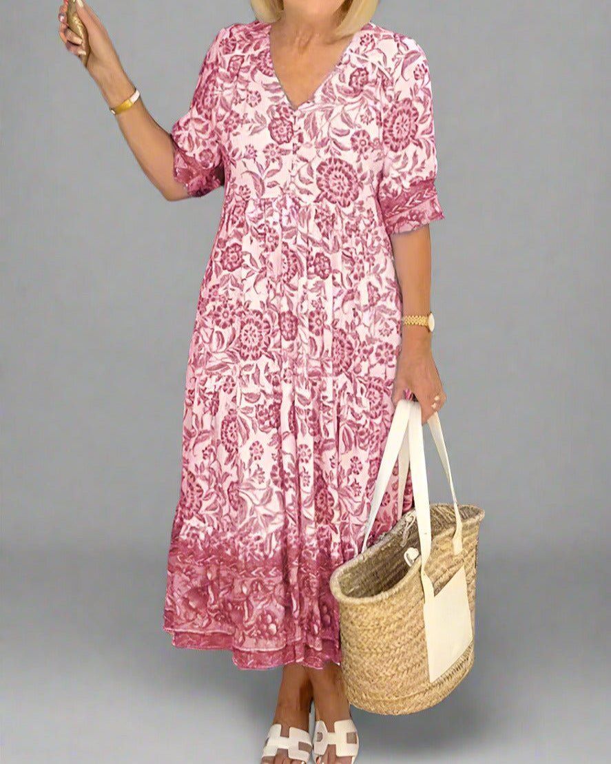 Robe Élégante à Fleurs pour Femmes - Marie Montel