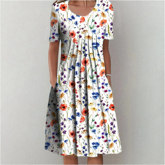Robe Élégante à Imprimé Floral pour Femmes - Marie Montel