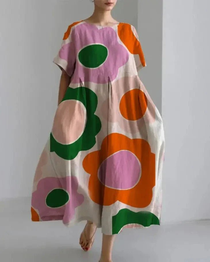 Robe Élégante à Manches Courtes pour Femmes - Marie Montel