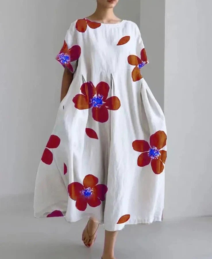Robe Élégante à Manches Courtes pour Femmes - Marie Montel