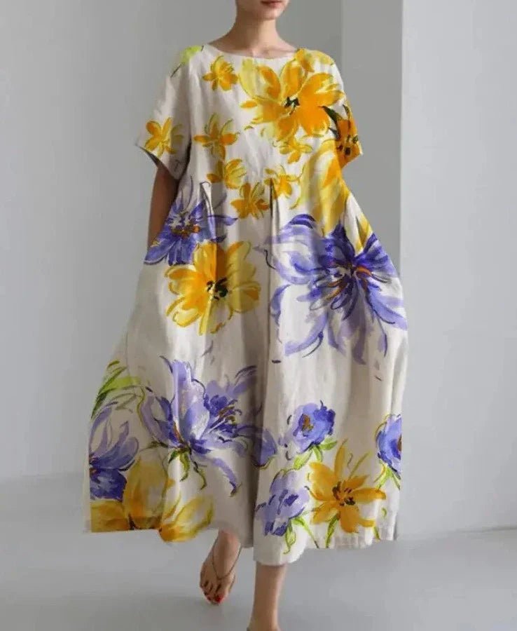 Robe Élégante à Manches Courtes pour Femmes - Marie Montel