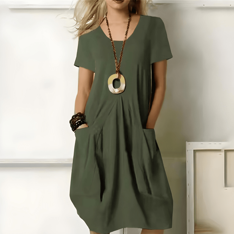 Robe Élégante à Manches Courtes pour Femmes - Marie Montel