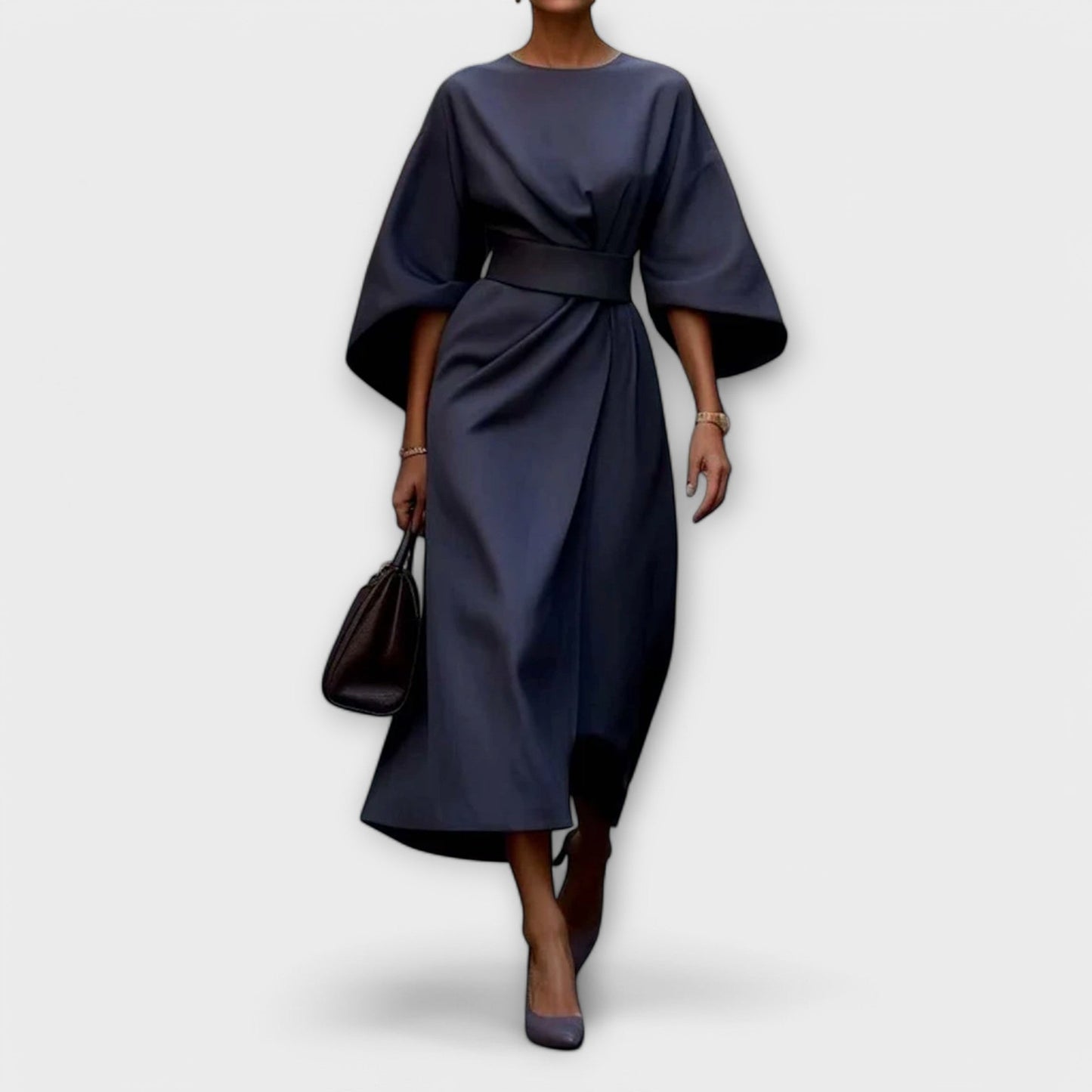 Robe Élégante à Manches Lanternes pour Femmes - Marie Montel
