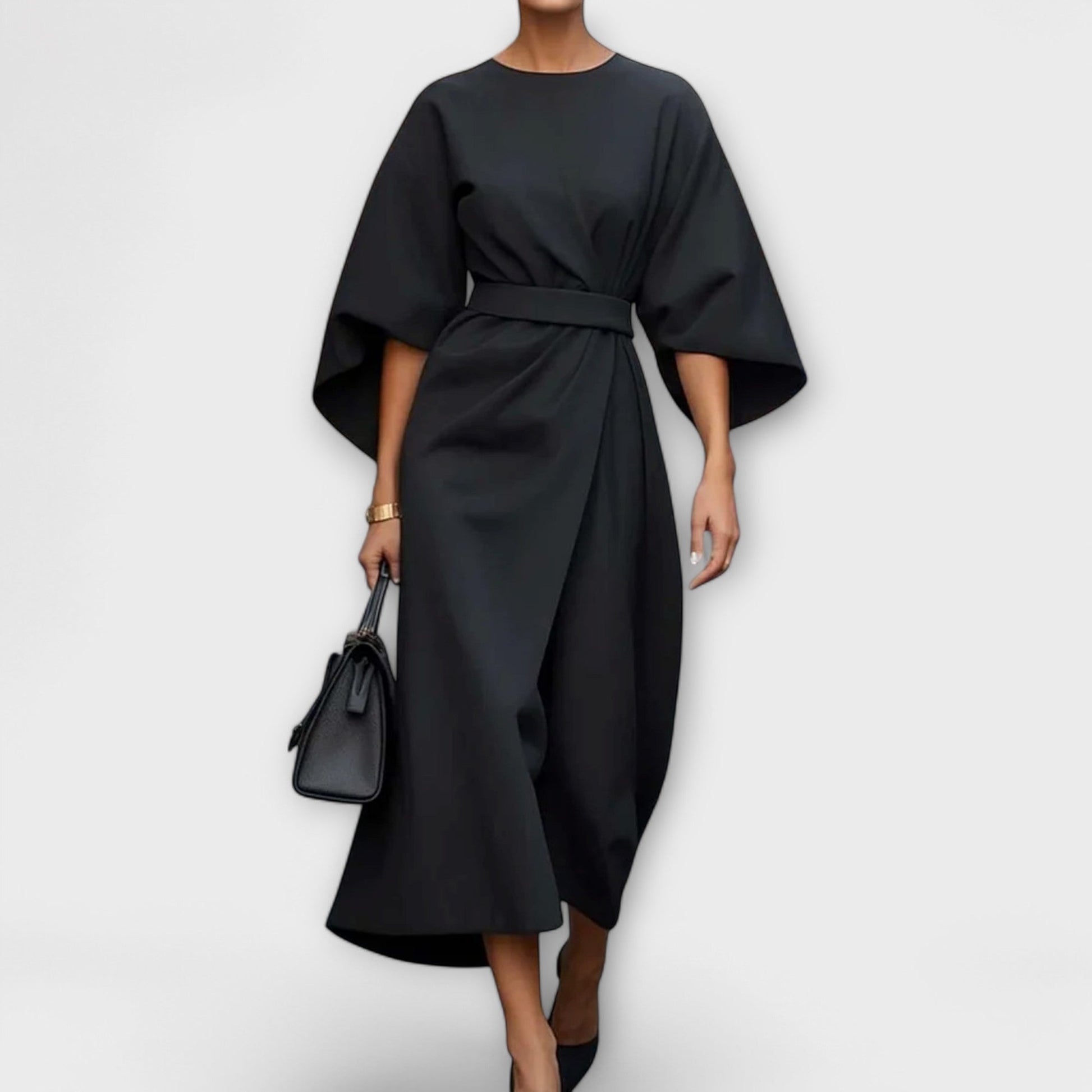 Robe Élégante à Manches Lanternes pour Femmes - Marie Montel
