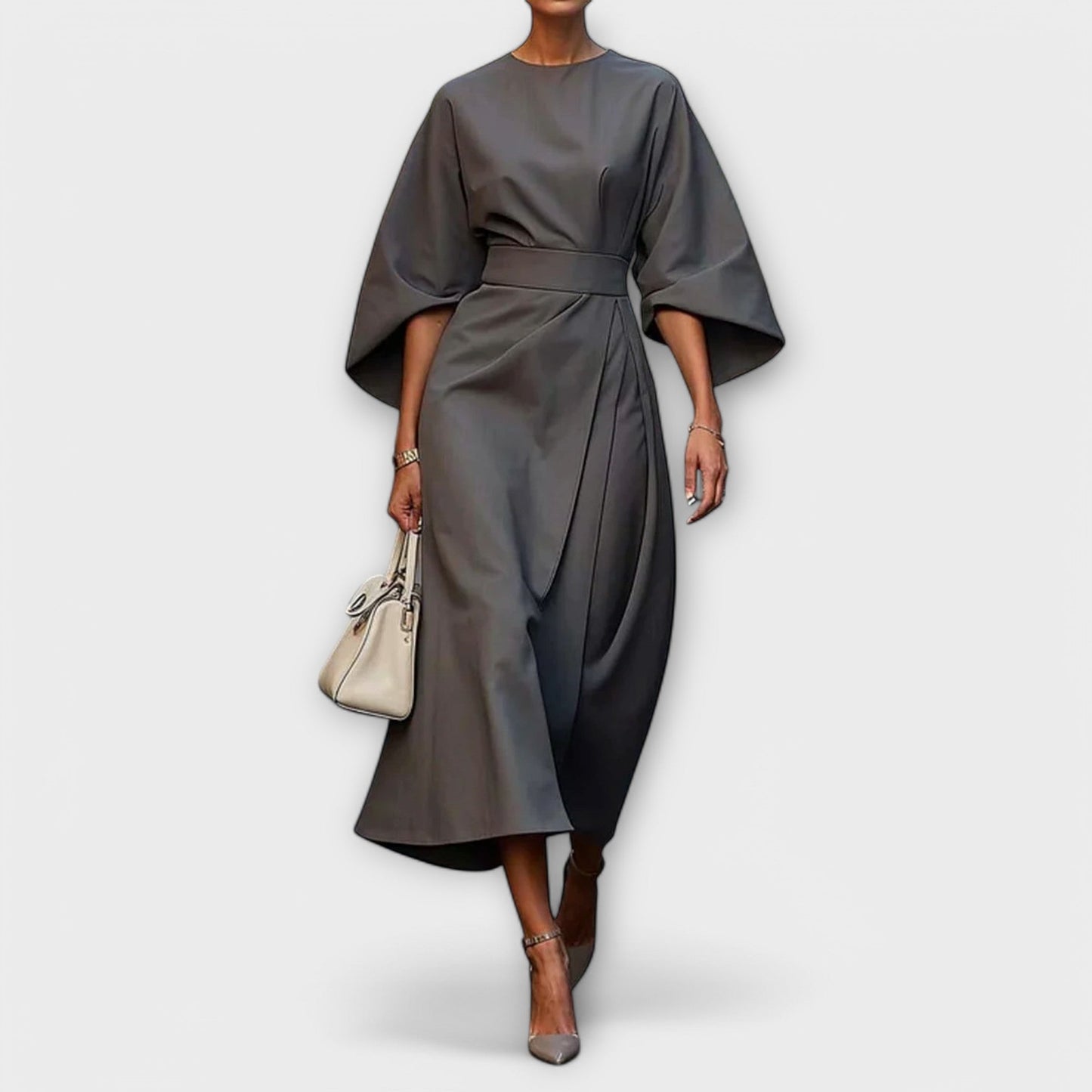 Robe Élégante à Manches Lanternes pour Femmes - Marie Montel