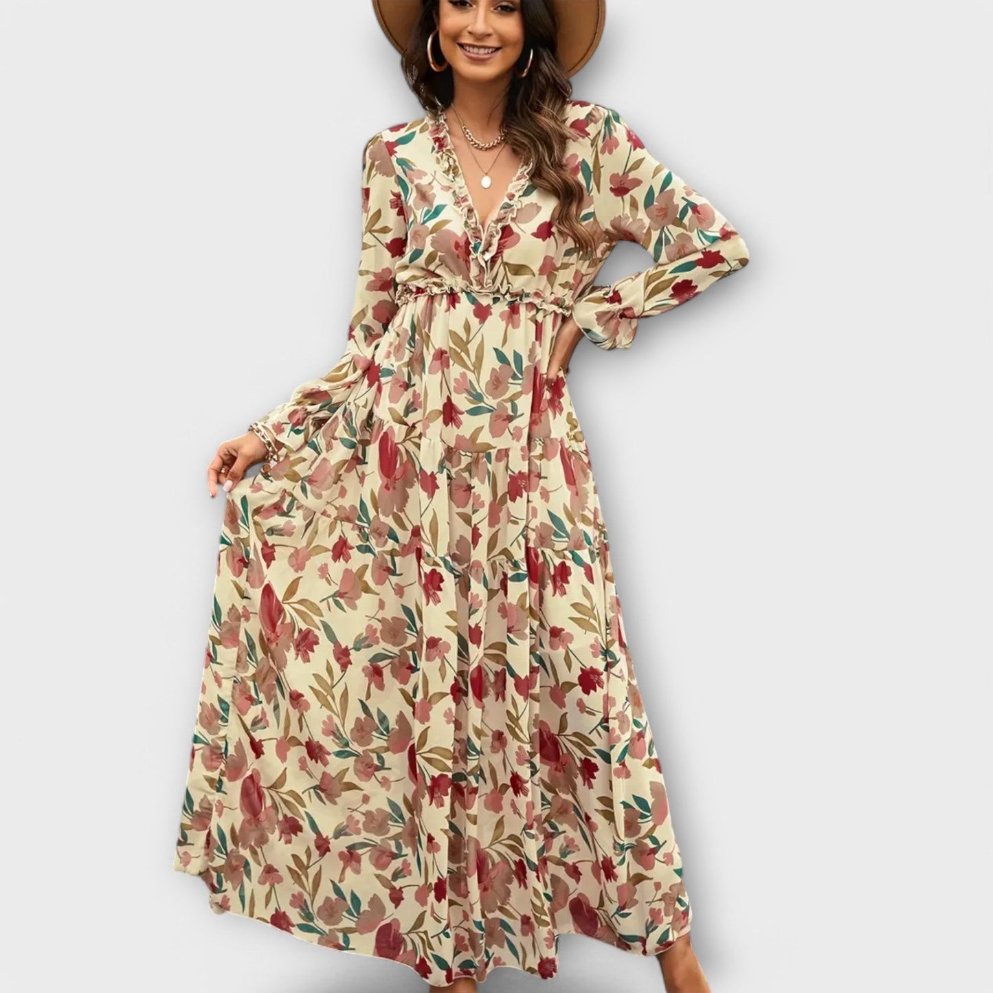 Robe Élégante à Manches Longues pour Femmes - Marie Montel