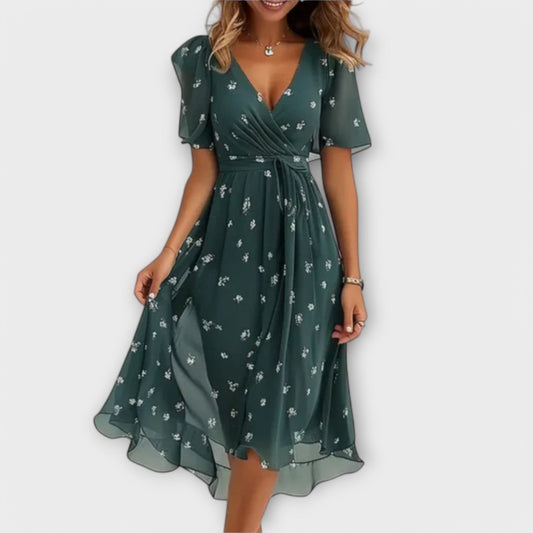 Robe Élégante à V - Ausschnitt pour Femmes - Marie Montel