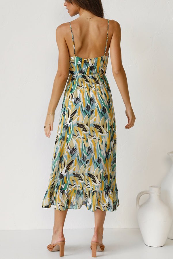 Robe Élégante Colorée à Décolleté en V pour Femmes - Marie Montel