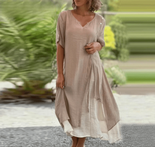 Robe Élégante en V pour Femmes - Marie Montel