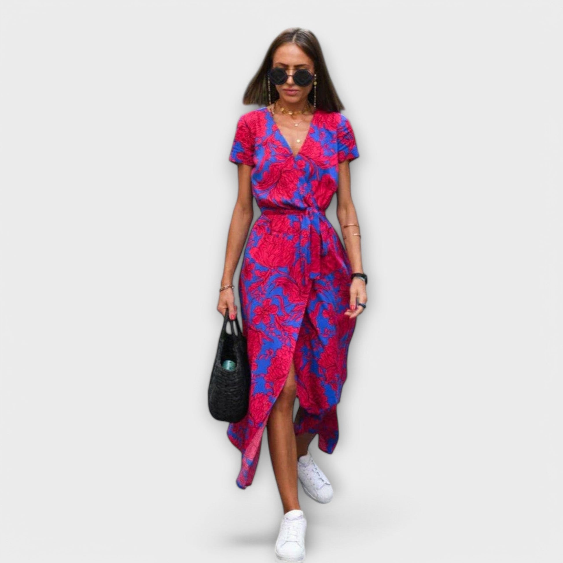 Robe Élégante Viscose à Imprimé Floral pour Femmes - Marie Montel