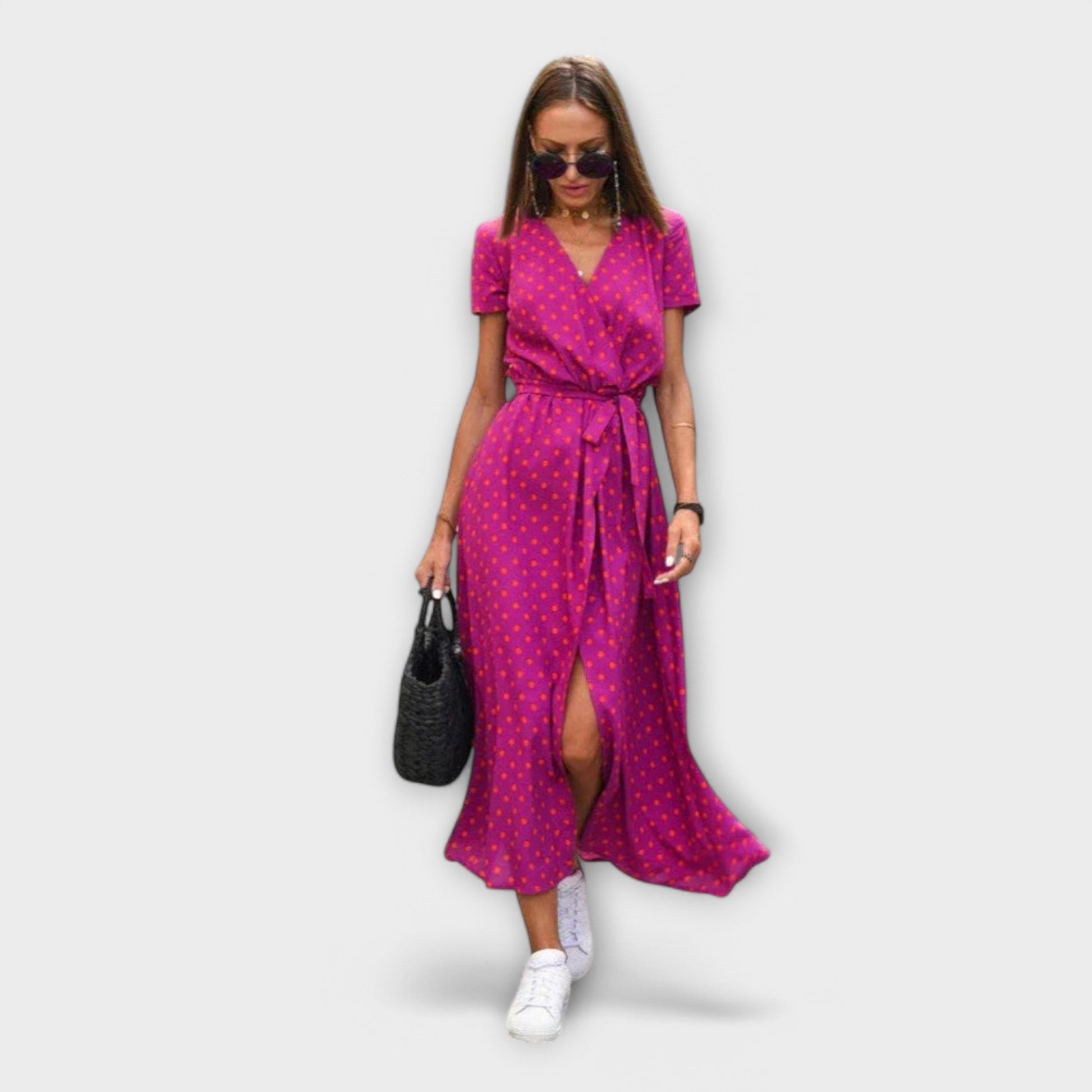 Robe Élégante Viscose à Imprimé Floral pour Femmes - Marie Montel