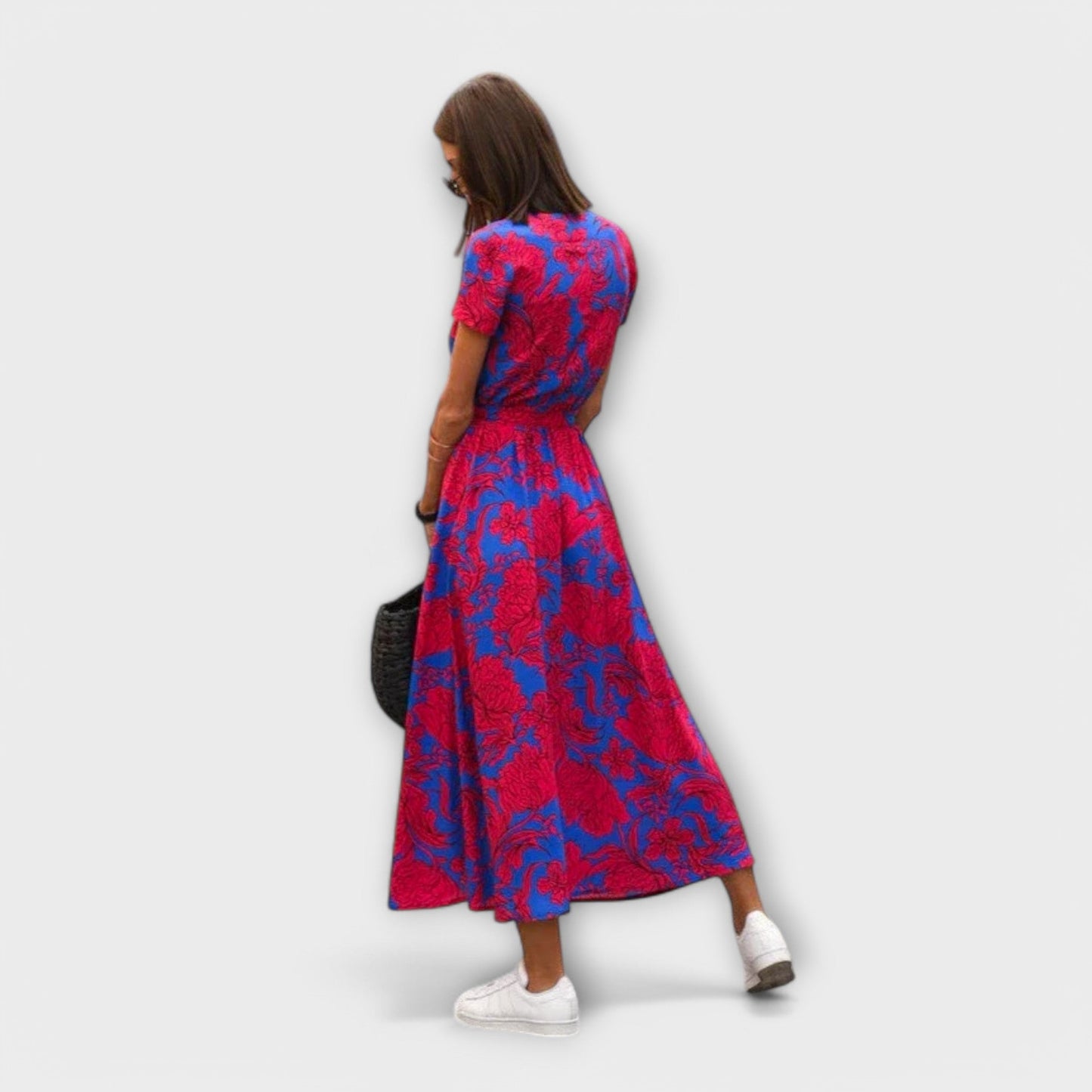 Robe Élégante Viscose à Imprimé Floral pour Femmes - Marie Montel