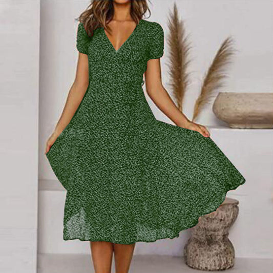 Robe Évasée à Décolleté en V pour Femmes - Marie Montel