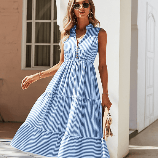 Robe Évasée à Rayures pour Femmes - Marie Montel
