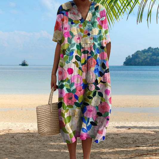 Robe Fleurie Élégante pour Femmes - Marie Montel