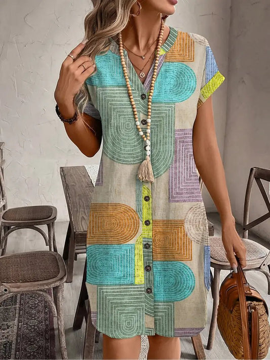 Robe Géométrique Élégante pour Femmes - Marie Montel