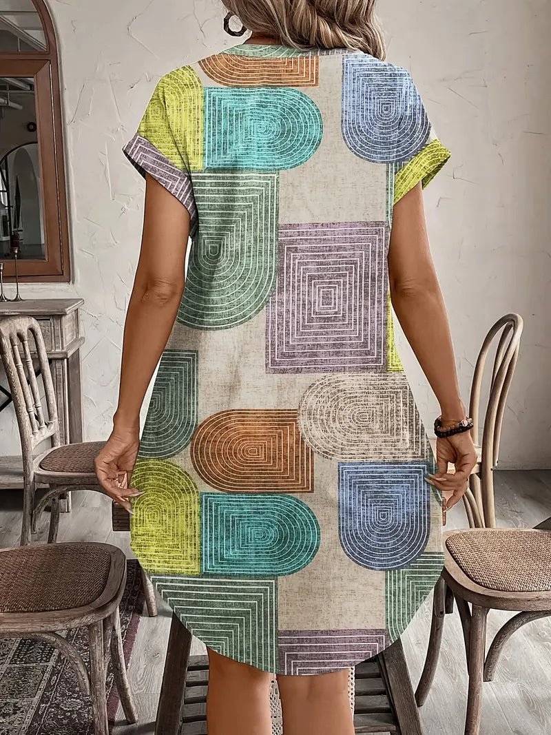 Robe Géométrique Élégante pour Femmes - Marie Montel
