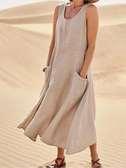 Robe Légère Maxi avec Poches pour Femmes - Marie Montel