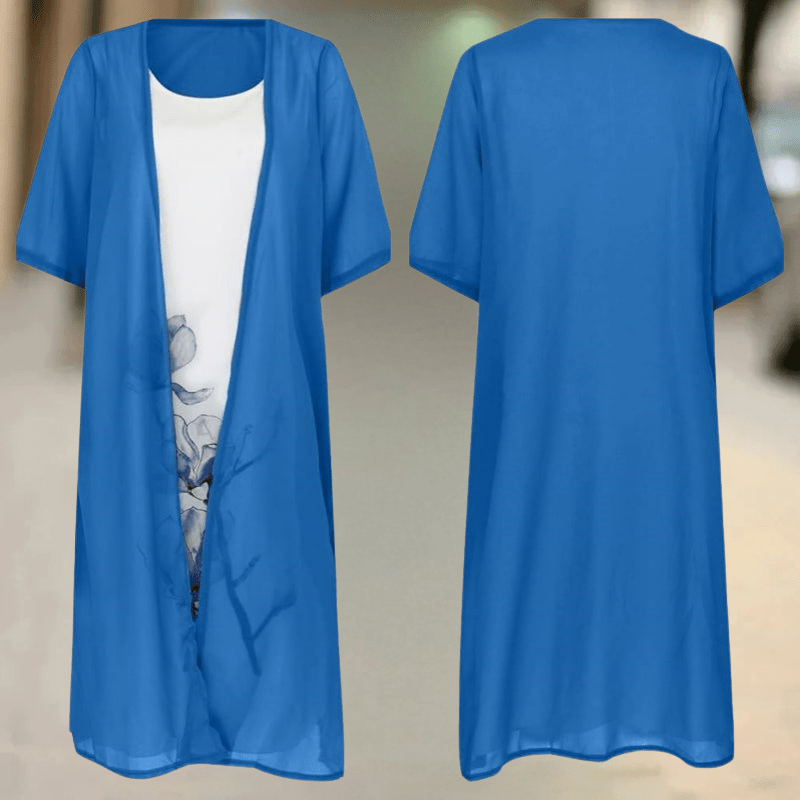 Robe Longue à Col Rond pour Femmes - Marie Montel
