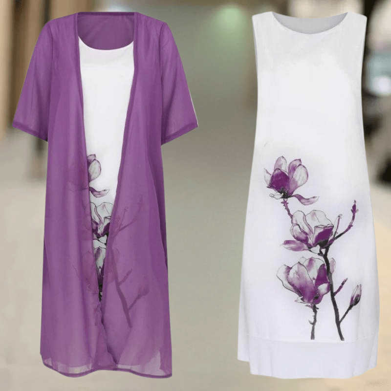 Robe Longue à Col Rond pour Femmes - Marie Montel