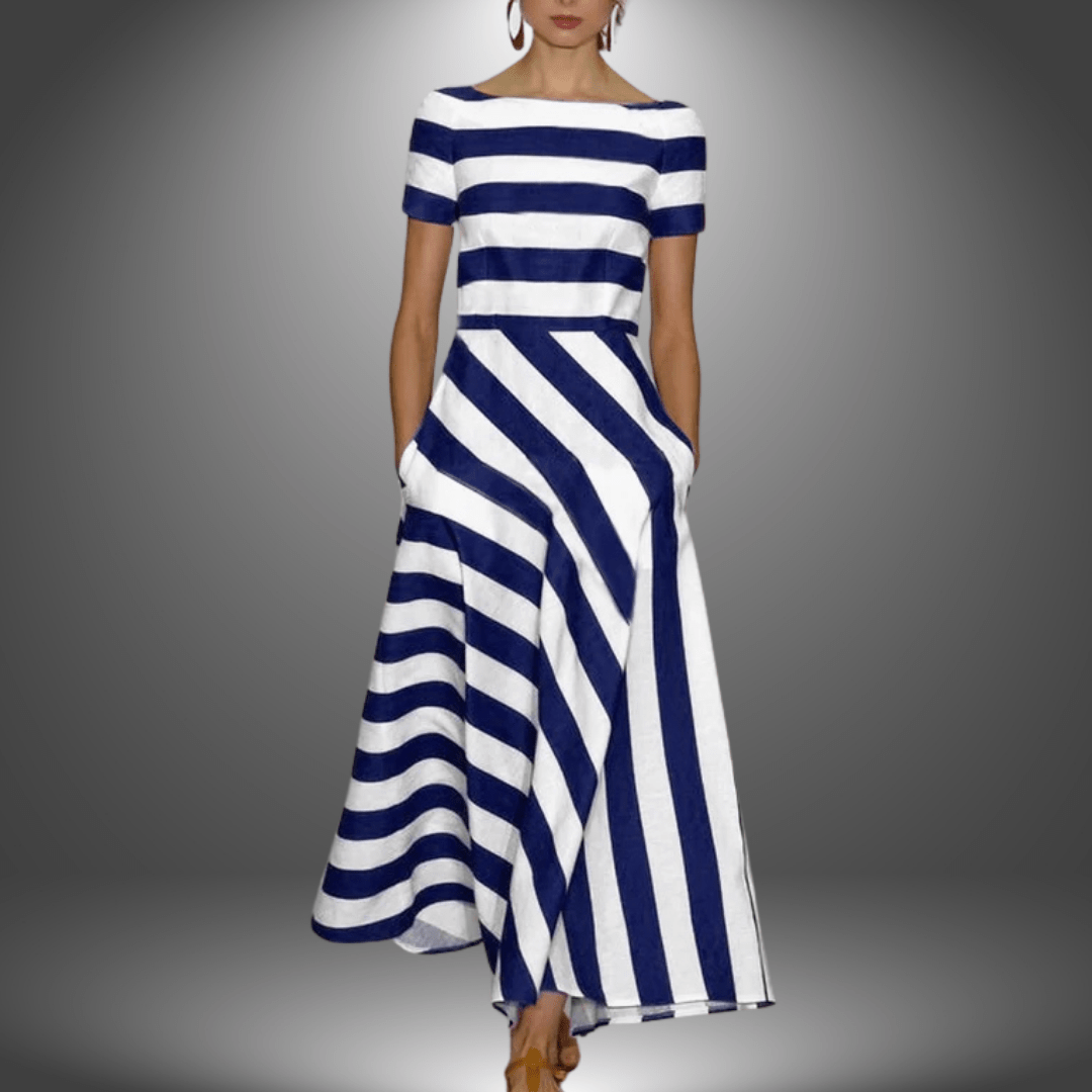 Robe Longue à Rayures pour Femmes - Marie Montel