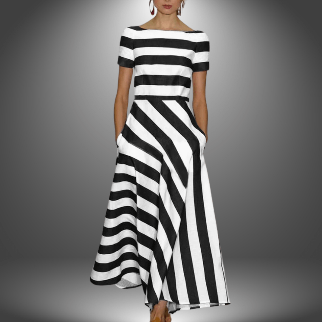 Robe Longue à Rayures pour Femmes - Marie Montel