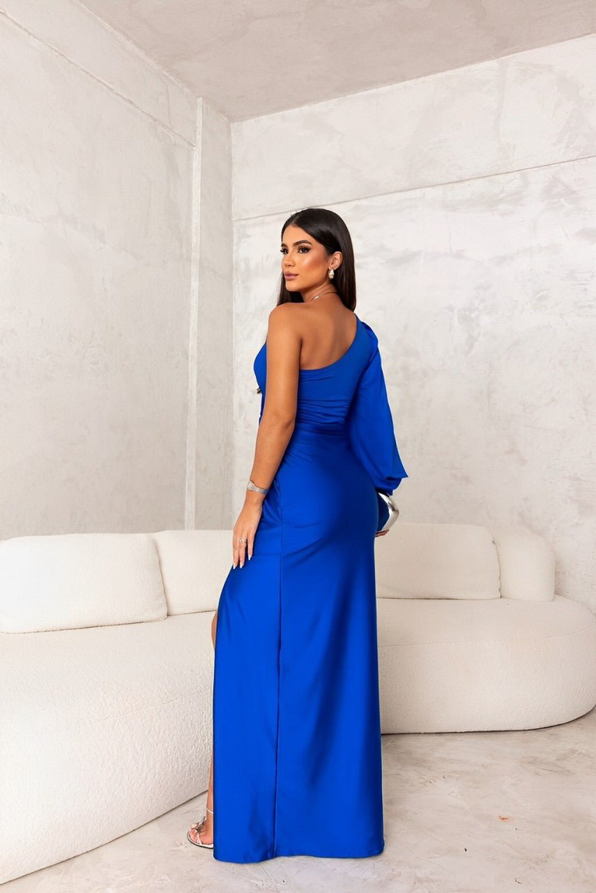 Robe Longue Asymétrique Fendue pour Femmes - Marie Montel