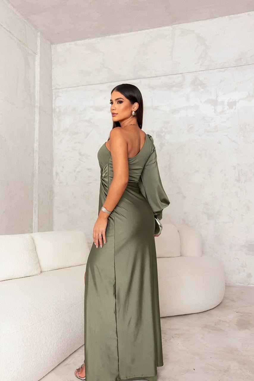Robe Longue Asymétrique Fendue pour Femmes - Marie Montel
