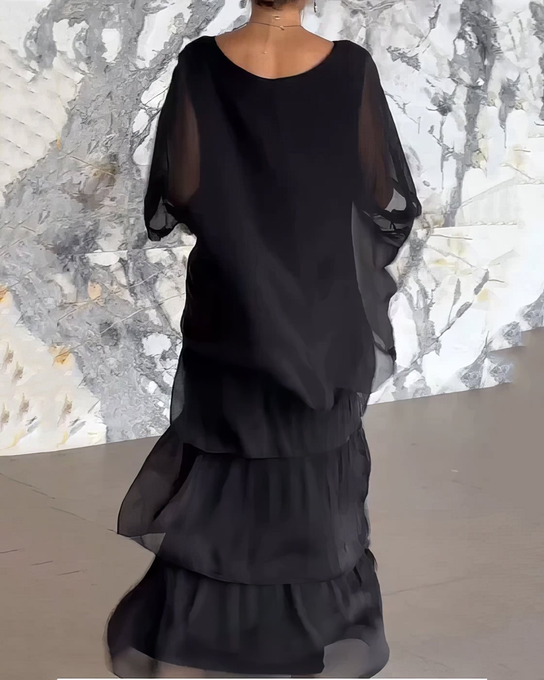 Robe Longue Droite à Manches Longues pour Femmes - Marie Montel