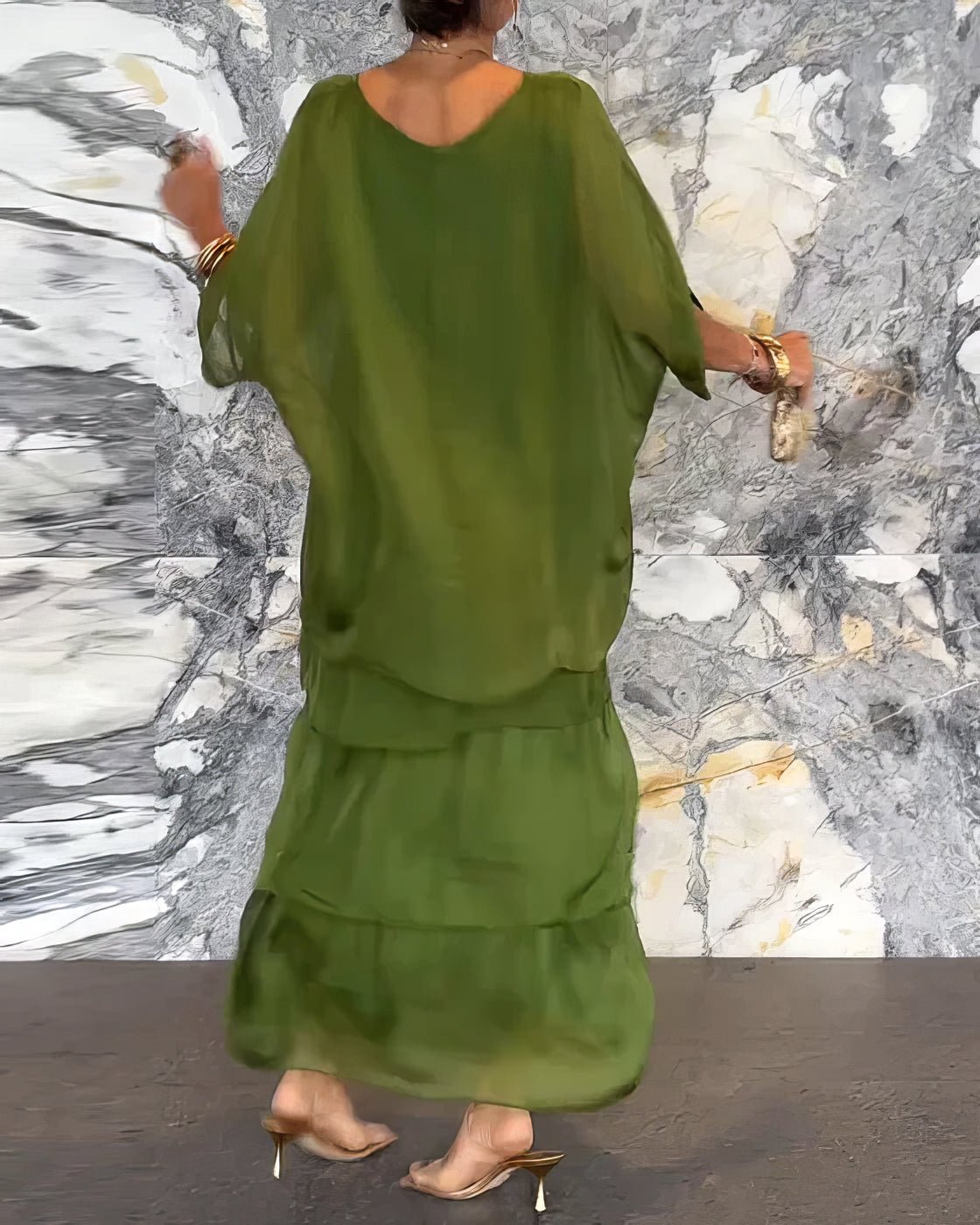 Robe Longue Droite à Manches Longues pour Femmes - Marie Montel