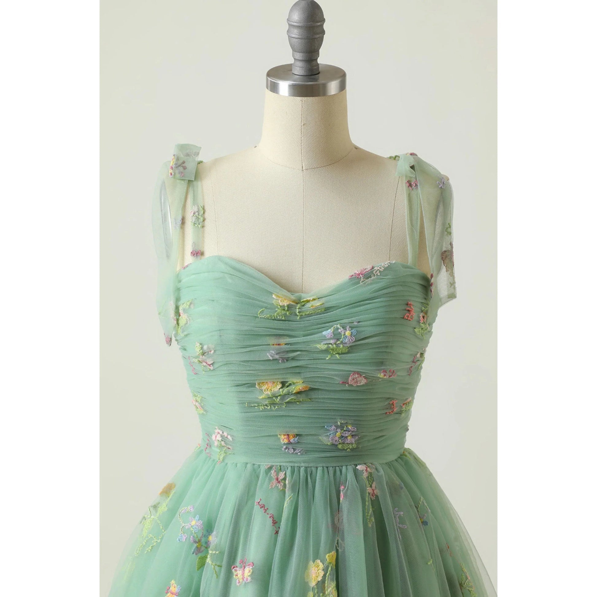 Robe Longue Élégante en Tulle Brodé pour Femmes - Marie Montel