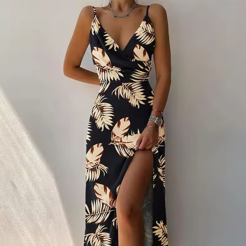 Robe Longue Évasée à Bretelles pour Femmes - Marie Montel