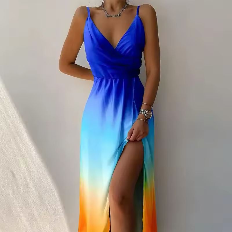 Robe Longue Évasée à Bretelles pour Femmes - Marie Montel